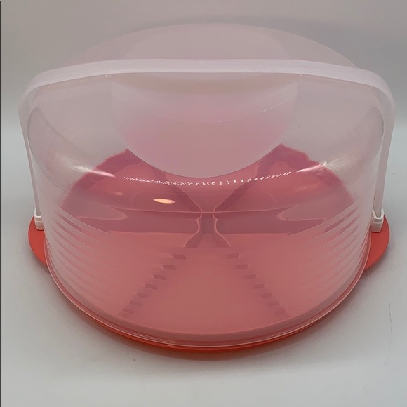 Tupperware 10" Round Cake Taker Guava & Carrier - Picture 11 of 16